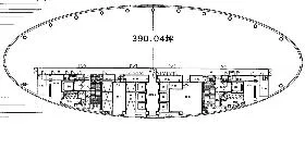品川インターシティA棟の基準階図面