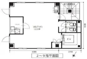 パインコート日本橋ビルの基準階図面