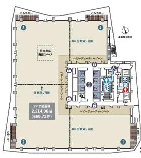 麹町弘済ビルディングの基準階図面
