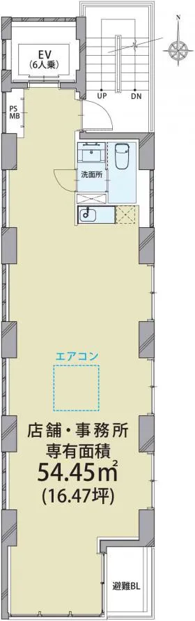 アズ亀戸ビルの基準階図面