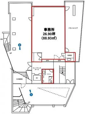 ムラハンビルの基準階図面