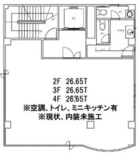 加瀬ビルの基準階図面