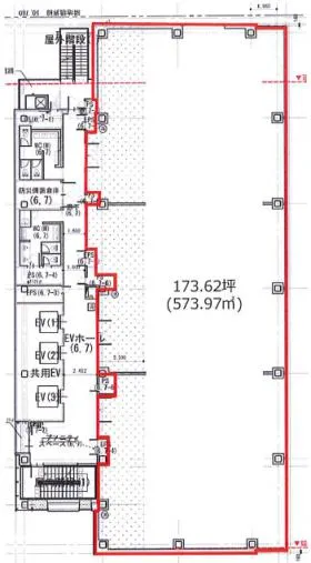 ヒューリック錦糸町コラボツリービルの基準階図面
