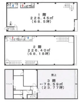 J.T.純情ビルの基準階図面