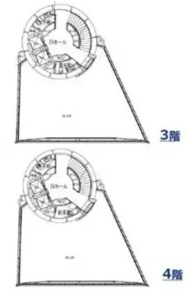 静岡新聞社静岡放送東京支社ビルの基準階図面