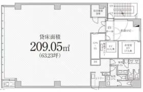 PMO四ツ橋本町ビルの基準階図面
