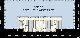 丸の内トラストタワー本館の基準階図面