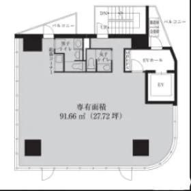 VORT赤坂Ⅱの基準階図面