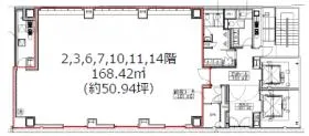 京橋RKビルの基準階図面