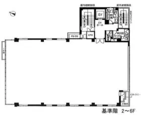 神田トーセイビルの基準階図面