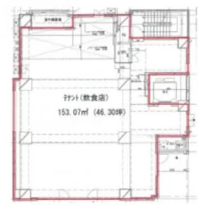 西五反田タテイシビルの基準階図面
