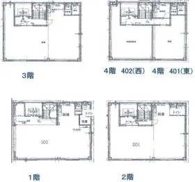 江の島屋ビルの基準階図面