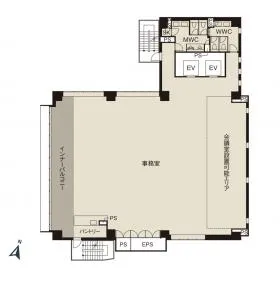 CIRCLES市ヶ谷ビルの基準階図面