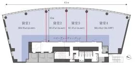 九勧末広通りビルの基準階図面