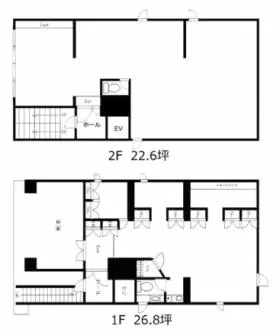 山口ビルの基準階図面