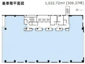 野村不動産赤坂センタービルの基準階図面