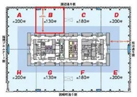 福ビル街区建替プロジェクトビルの基準階図面
