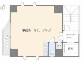 荒川ビルの基準階図面