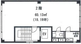 JP-BASE人形町(旧:にほんばしコスモ15ビルの基準階図面