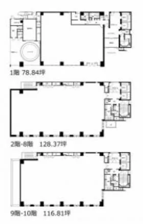 京阪大手町ビルの基準階図面