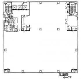 恵比寿スクエアビルの基準階図面