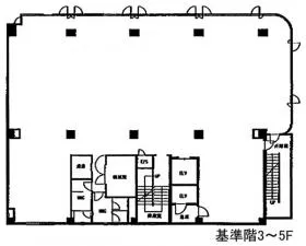 バティマン・イケダビルの基準階図面