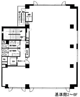 虎ノ門第2東洋ビルの基準階図面