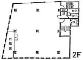 虎ノ門ニューファッションビルの基準階図面