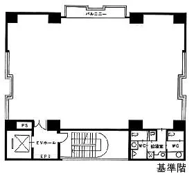 恵比寿幸和ビルの基準階図面
