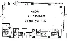 大門KSビルの基準階図面