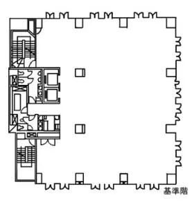 渋谷パインビルの基準階図面