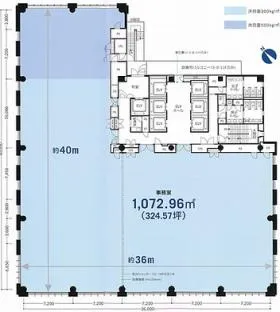 渋谷南東急ビルの基準階図面