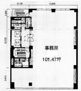 AMビルの基準階図面