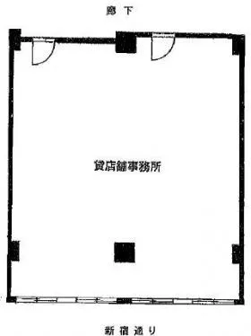 中公ビル御苑グリーンハイツの基準階図面
