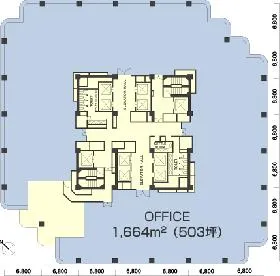 御殿山トラストタワーの基準階図面