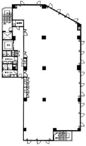 キリン1STビルの基準階図面
