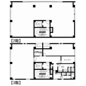 OF信濃町ビルの基準階図面
