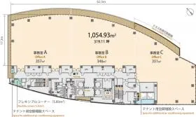 浜離宮インターシティビルの基準階図面