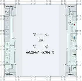 赤坂Kタワーの基準階図面