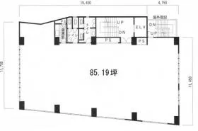 TTS南青山ビルの基準階図面