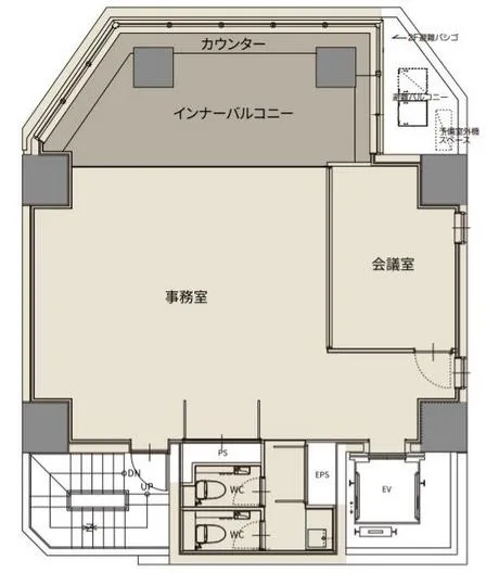 2021年竣工 スケルトン天井で開放感抜群の居抜き賃貸オフィス物件(約30坪) ｜居抜きオフィス物件検索サイト【vivit-ビビット】（2）