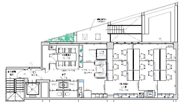 東京都千代田区神田三崎町の居抜き賃貸オフィス物件(約30坪) ｜居抜きオフィス物件検索サイト【vivit-ビビット】（2）