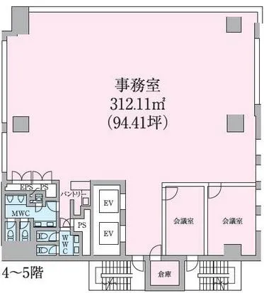 会議室2部屋 新築物件！の居抜き賃貸オフィス物件(約95坪) ｜居抜きオフィス物件検索サイト【vivit-ビビット】（2）