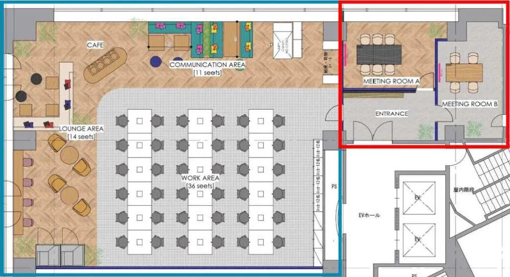 駅前 会議室2室設置ありの居抜き賃貸オフィス物件(約80坪) ｜居抜きオフィス物件検索サイト【vivit-ビビット】（2）