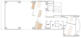 おしゃれ 天井スケルトンの居抜き賃貸オフィス物件(約70坪) ｜居抜きオフィス物件検索サイト【vivit-ビビット】（サムネイル2）