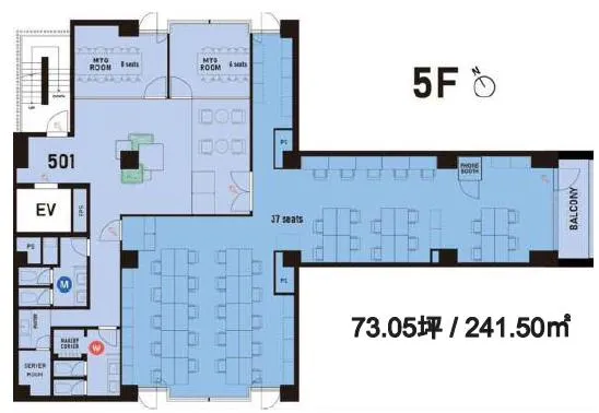 すべての家具付き！ ART ✕ OFFICEの居抜き賃貸オフィス物件(約75坪) ｜居抜きオフィス物件検索サイト【vivit-ビビット】（2）