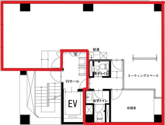 四谷三丁目駅3分 会議室1部屋設置の居抜き賃貸オフィス物件(約25坪) ｜居抜きオフィス物件検索サイト【vivit-ビビット】（2）