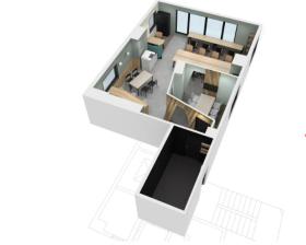 入退去お得にしたい方必見 ルーフバルコニー付きの居抜き賃貸オフィス物件(約30坪) ｜居抜きオフィス物件検索サイト【vivit-ビビット】（サムネイル2）