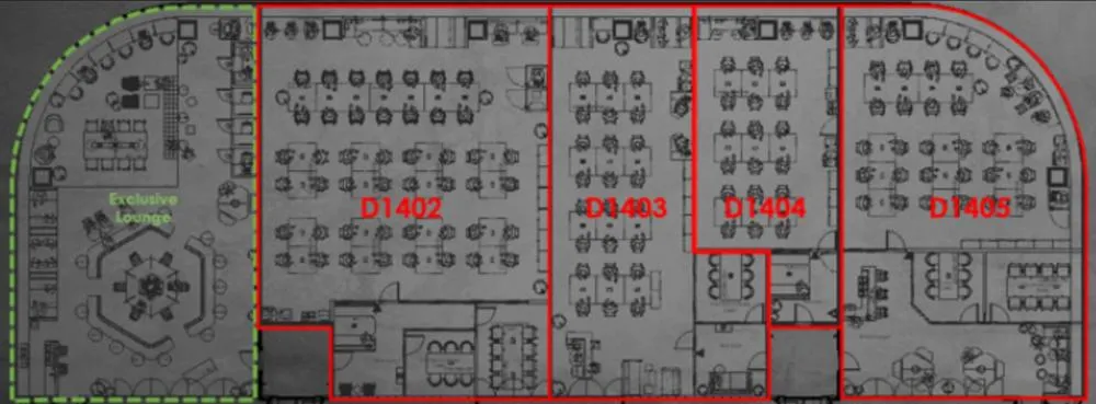 大型ビルの1区画！ 小規模セットアップオフィス！！の居抜き賃貸オフィス物件(約25坪) ｜居抜きオフィス物件検索サイト【vivit-ビビット】（2）