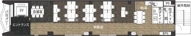 会議室付きオフィス 内装コスト抑えたい企業様へ！の居抜き賃貸オフィス物件(約30坪) ｜居抜きオフィス物件検索サイト【vivit-ビビット】（2）